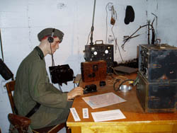 Displays in the bunker protray how life would have been for the soldiers who served here.