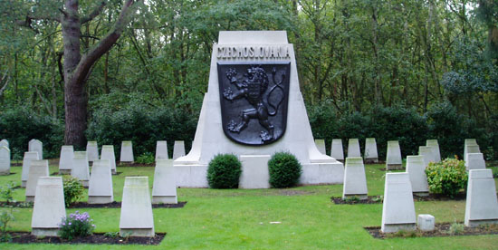 The Czechoslovakian section of Brookwood Military Cemetery where the crew are buried.