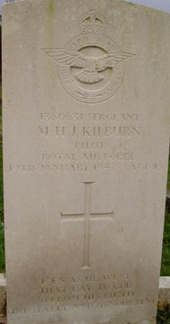 Michael Kilburn's grave at Green Lane Cemetery, Farnham