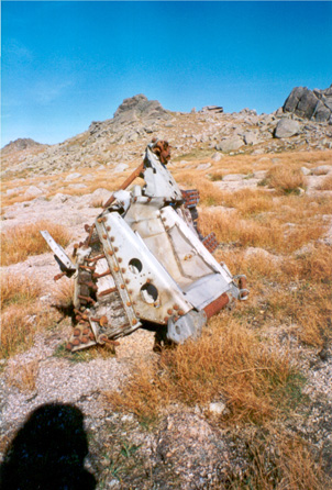 large piece of wreckage